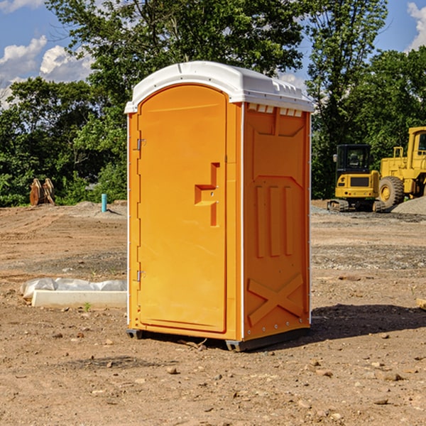 how often are the porta potties cleaned and serviced during a rental period in Clayton Texas